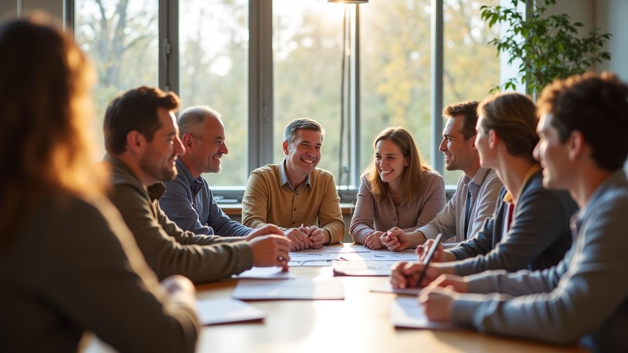 Diverse Gruppe lernt gemeinsam in Wien