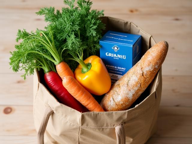 Ein offenes Paket mit frischen Lebensmitteln
